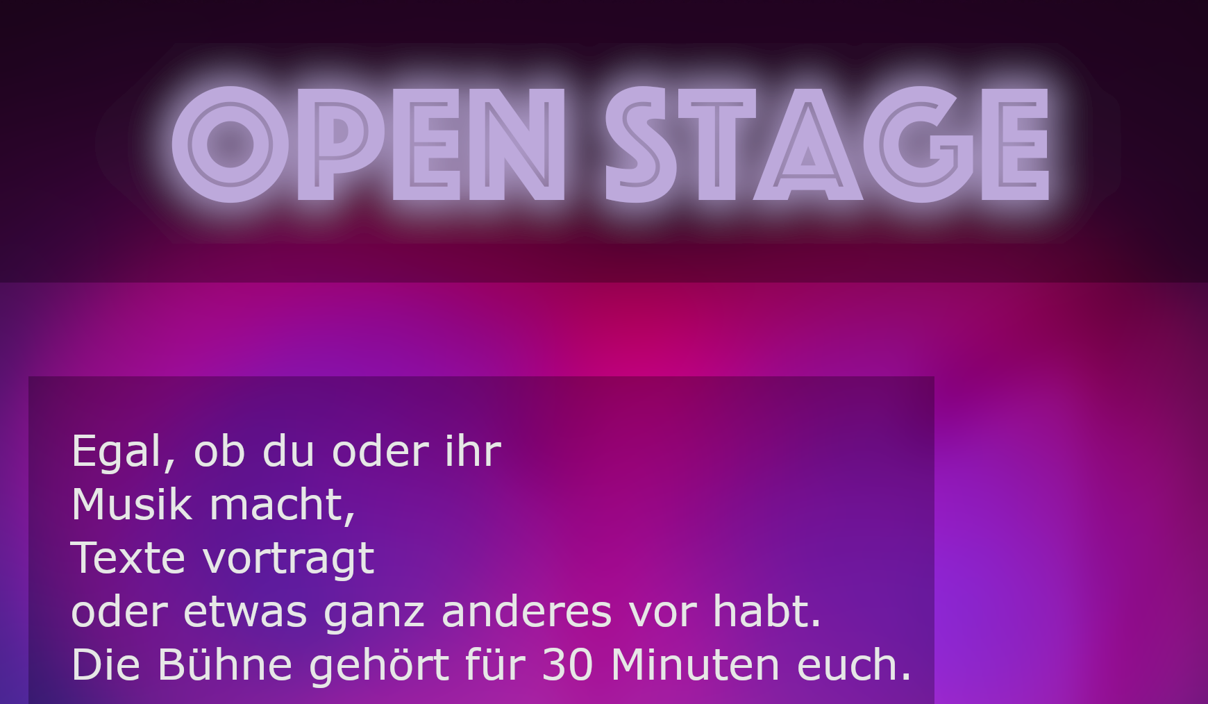 2. Open Stage